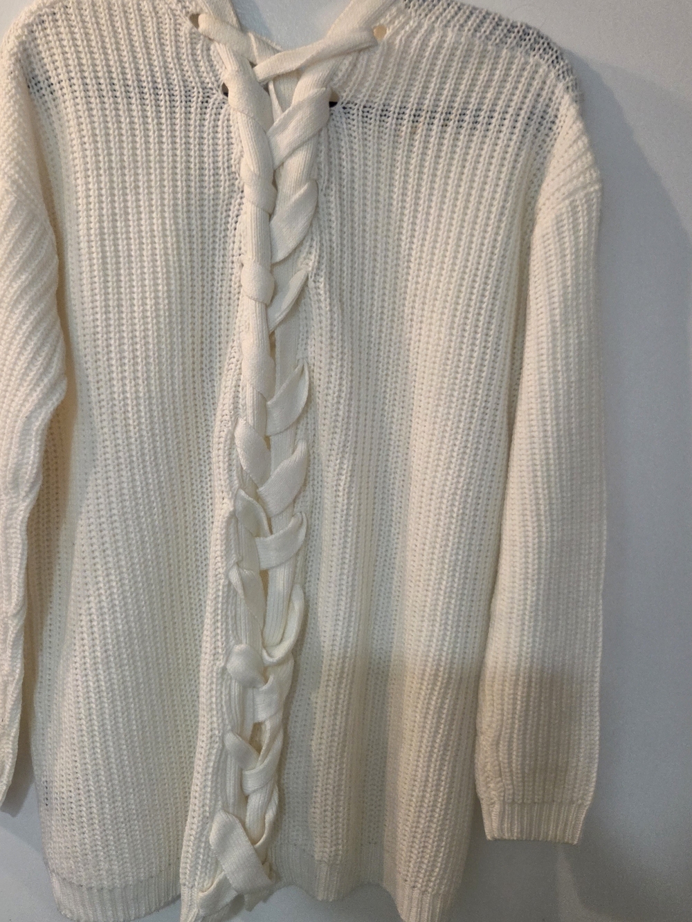 Elegant White Open Cardigan US 12-14 - Picture 8 of 11